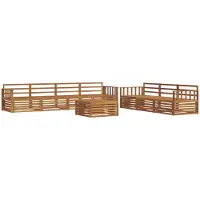 vidaXL Buiten bank set 8 st Naturel Massief Acacia Hout