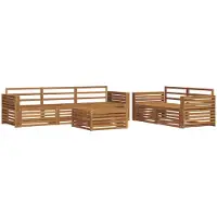 vidaXL Buiten bank set 6 st Naturel Massief Acacia Hout