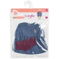 Corolle poppen jeansjurk met sjaal - babypop kleding 36cm denim.