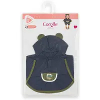 Corolle regenponcho poppenkostuum 36cm met capuchon en berenoortjes.