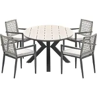 Garden Impressions Burela tuinset 5-delig - Tulli tuintafel 180x115xH75 cm