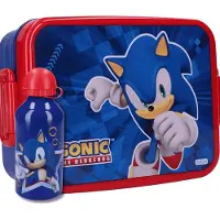 Sonic The Hedgehog Sonic Lunchset Kinderen – Lunchbox & Drinkfles – – Blauw