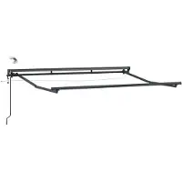 vidaXL Elektrische Zonnescherm Frame met LED's Antraciet 2,5 x 2 m