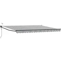vidaXL - Elektrisch - Uitschuifbare - Zonneluifel - Antraciet - en - Wit - 4,5 - × - 3 - m