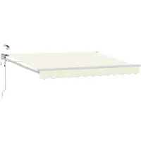 vidaXL Elektrisch Uitschuifbare Zonneluifel Crème 3,5 x 2 m