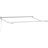 vidaXL Elektrisch Uittrekbaar Markies Frame Wit 2,5 x 2 m Aluminium