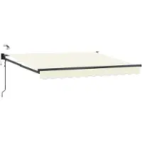vidaXL Elektrisch Uitschuifbare Zonneluifel Crème 3 x 2,5 m
