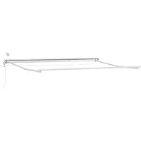 vidaXL Elektrische Zonnescherm Frame met LED's Wit 4,5 × 3,5 m