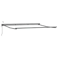 vidaXL Elektrische Zonnescherm Frame met LED's Antraciet 5 x 3 m