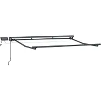 vidaXL Handbediende luifel met LED's Antraciet 3 x 2 m Aluminium