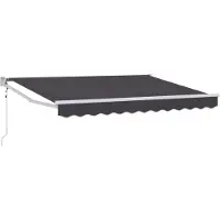 vidaXL Uitschuifbare luifel Antraciet 3,5 x 2 m Polyester en Metaal