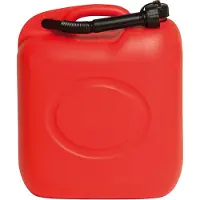 Planta Benzinekannister, brandstofkanister, plastic met trechter, 20 liter, rood