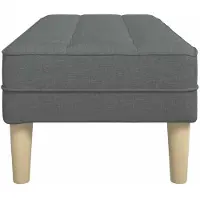 vidaXL Bank met kussen Donkergrijs 113 x 57 x 39 cm Stof