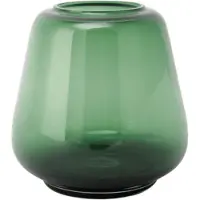 XLBoom Kuro Smooth Small Moss – Mondgeblazen glazen vaas Ø 22,5 cm – Moss groen – Design interieuraccessoire
