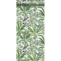 ESTAhome behang tropische jungle bladeren mintgroen en jungle groen - 53 cm x 10.05 m - 139189