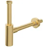 Bonomini Inoxmater Wastafelsifon 5/4", afvoer 32mm, RVS/mat goud