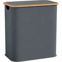 HOMCOM Wasmand - Vliesstof - 54x34x58,5 cm - Grijs