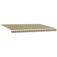 vidaXL Uitschuifbare luifel Groen en geel 500 × 300 cm