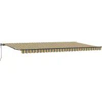 vidaXL Uitschuifbare luifel Groen en geel 600 × 300 cm