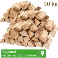 Flameup Brandhout, eikenhoutblokken, 90 kg, voor kachels, open haarden, vuurkorven en barbecues, 25 cm lang, ovengedroogd,