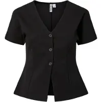 Pieces Gebreid vest 'PCGunhild' zwart