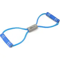 Hop-Sport Fitness Expander – 8-vormige Borstweerstandsband met Schuimhandvatten voor Thuistraining – Twee Kleuren