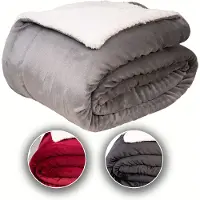 Komfortec Sherpa Fleece Deken - Bankdeken - 240x220 cm – Grijs