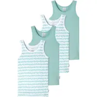 Schiesser Onderhemd ' Fine Rib ' blauw / turquoise / mintgroen / wit