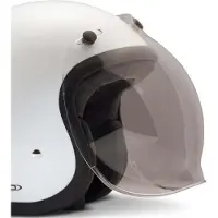 DMD Bubblevizier met 3 knoppen, geschikt voor vintage/retro helmen met -systeem