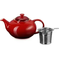 Le Creuset theepot Cerise, med sil, 1,3 L