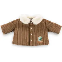 Corolle poppenjasje velours Kleine Ontdekker 36cm bruin fleece natuurprint.