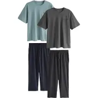 Next Pyjama lang antraciet / donkergrijs / jade groen / spar