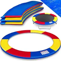 Kiduku randafdekking voor trampoline | Ø 244 cm 305 cm 366 cm 427 cm | slijtvast | 100% uv-bestendig verenafdekking randbescherming (Meerkleurig, 366 cm)