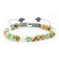 Karma Armband Spiral Coco XS Green Crystal