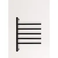 Create - Elektrisch handdoekenrek met 180º draaibare stan - Zwart - WARM TOWEL MINIMAL