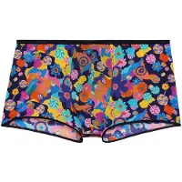 Hom Boxershorts nachtblauw / aqua / lila / oranje