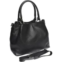 Roberta M Zwart Rundleer Tas