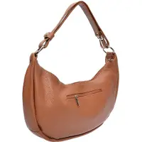 Anna Luchini Brown Rundleer Tas