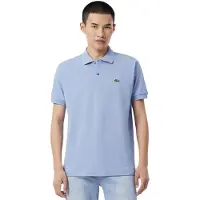 Lacoste Lichtblauw poloshirt 2 knoops