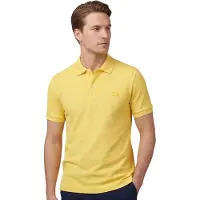 Lacoste polo normale fit fel geel effen katoen Regular Fit