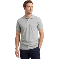 Lacoste polo grijs gemeleerd Classic Fit