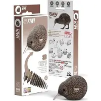 Eugy 3D Puzzel - Kiwi Bruin - Vogels - Duurzaam - Verzamel Ze Allemaal - 6 Jaar