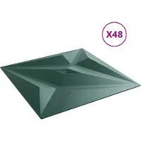 vidaXL Wandpanelen 48 st 50 x 50 cm Ster Groen XPS Schuim