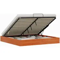 vidaXL Ottoman bedframe met opbergruimte Waskleur Bruin 200 x 200 cm