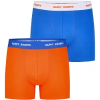 Happy Shorts Boxershorts ' Jersey ' blauw / oranje