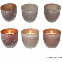 MamboCat B. Samata 6-delige set theelichthouders van glas, elk 2x beige, bruin en grijs – 2054771