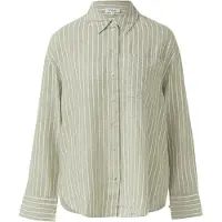 s.Oliver relaxed fit blouse met lange mouwen van mix van linnen en viscose