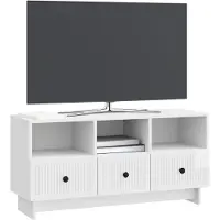 vidaXL TV Kast met lade Hoogglans Wit 102 x 34,5 x 50 cm Bewerkt hout