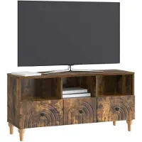vidaXL TV Kast 102 x 34,5 x 50 cm Gerookte Eik Geconstrueerd hout