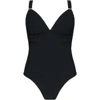 Barts Badpak Women Solid Plunge Shaping One Piece Black-Maat 42